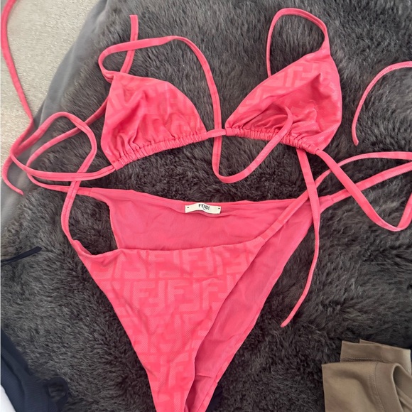 Fendi Pink Triangle Bikini Set - Picture 3 of 6